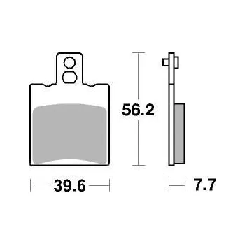 Brzdová destička Sada brzdových destiček, vždy 4 kusy v sadě BREMBO 07087