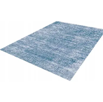 Koberec MODERNÍ KOBEREC S KRÁTKÝM VLASEM 300x200 MODRÝ ŠEDÝ VINTAGE MOZAIKA