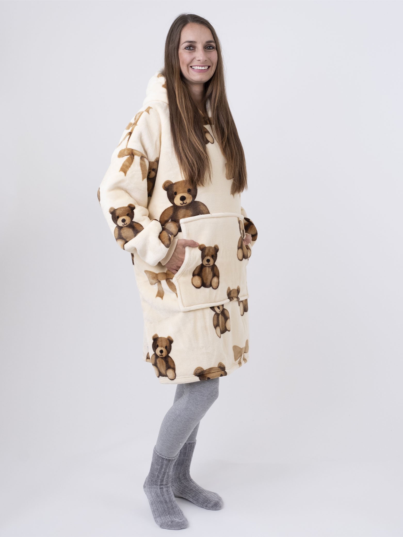 Beránková mikina mikroplyš – Plyšoví medvídci velikost M