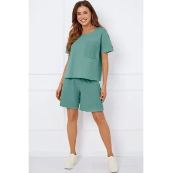Dámská souprava s kraťasy Italian Fashion Bono Zelená L