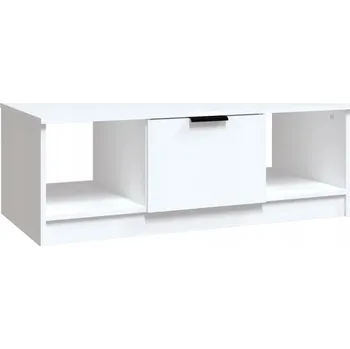 Konferenční stolek Bílý konferenční stolek 102x50x36 cm - dřevěný kompozit