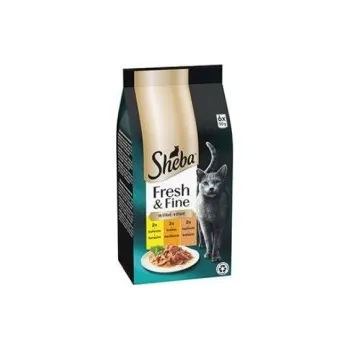 Krmivo pro kočku Sheba kapsa Fresh&Fine mix kuře, krůta, kachna 6x50g