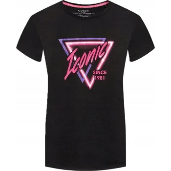 Dámské tričko GUESS s logem W2RI14 K9RV0 Černé