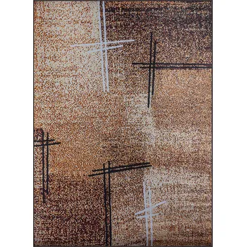 Koberec KOBEREC 160X220 DO OBÝVÁKU UNIKÁTNÍ VINTAGE OBŠITÝ BÉŽOVÝ HNĚDÝ PRAKTICKÝ