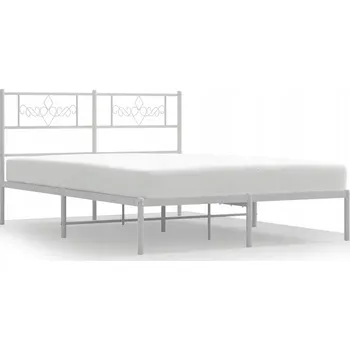 Postel Manželská postel kovová 150x200 bílá