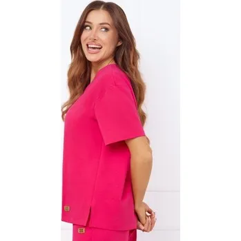 Dámské oblečení Dámské tričko Italian Fashion Caro - bavlna Fuksiová M