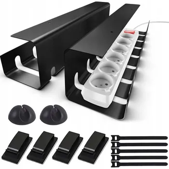 kabelová chránička 2 KS Krytky Kabelů Organizér na Kabely Držák Police Pod Stůl Desku 43cm