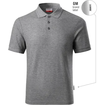 Pánské tričko RIMECK Polokošile Reserve R22, krátký rukáv, pánská MAL-R22GM16 XL Melír šedá tmavá (s labelem)