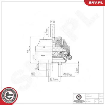 Silentblok motoru Zavěšení a uložení motoru ESEN SKV 75SKV197