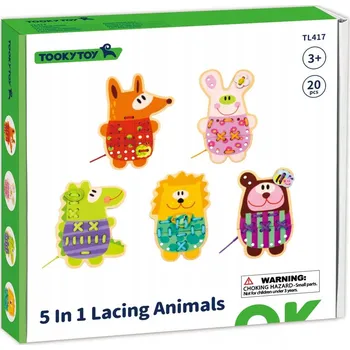 Dřevěná hračka Dřevěná Dovednostní Hra Zvířátka 5v1