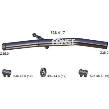 Přední díl výfuku Výfuková trubka ERNST 536417