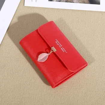 Peněženka Dámská minimalistická peněženka – trojitá skládací Barva (Varianta): Červená