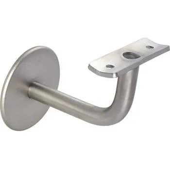 Držák zábradlí s úhelníkem, rozeta o 60 mm, vzdálenost od stěny 74 mm, nerez mat