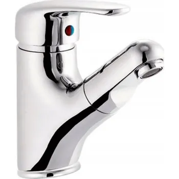 Vodovodní baterie Stojánková umyvadlová baterie Aqualine KASIOPEA, stříbrná