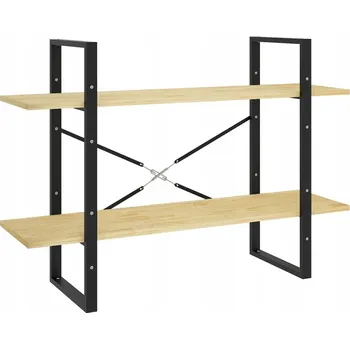 Knihovna Industriální regál 100x30x70 cm, borovice, kov, surový