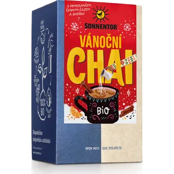 Čaj Sonnentor Chai vánoční bio 32,4 g, porc. dvoukomorový