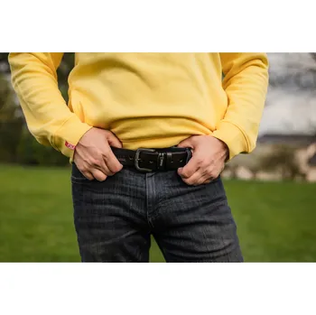 Běžecké oblečení Pásek kožený Barva: černá, Velikost: 105