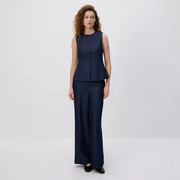 Dámské kalhoty Reserved - Kalhoty s nažehlenými puky - tmavomodrá - 860GS-59X - 860GS-59X-36