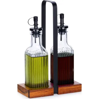 Nádoba na olej a ocet 2x Láhev na OLEJ OCET dávkovač sada na stůl na olej a ocet lahve