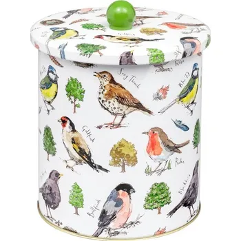Dóza na potraviny Elite Tins UK Válcová dóza s motivem ptáčků od Madeleine Floyd