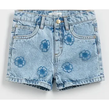 Reserved - Džínové šortky s nášivkami - modrá - 310DW-50J - 310DW-50J-110