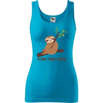 Dámské tílko s potiskem Klídek Velikost: XL, Barva: Tyrkysová