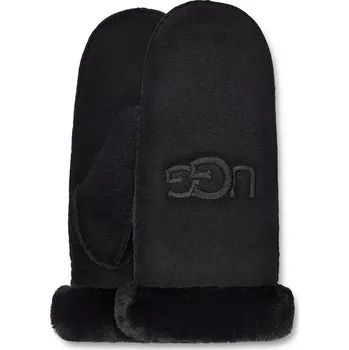 Rukavice UGG W SHEEPSKIN EMBROIDER MITTEN 20932-BLK Černá L/XL