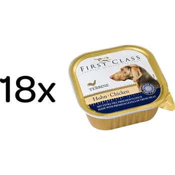 Krmivo pro psa FIRST CLASS Drůbeží paštika pro psy 18 x 300 g