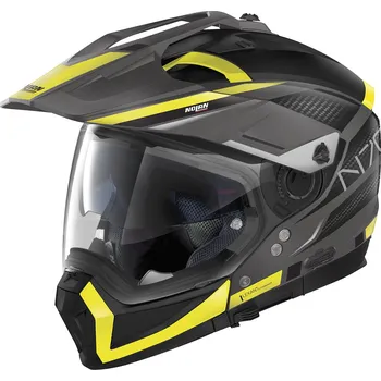 Helma na motorku Moto helma Nolan N70-2 X Earthquake N-Com Flat Lava Grey 47 Šedá XL