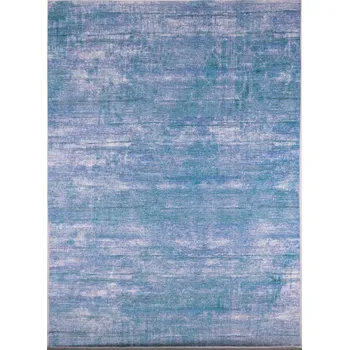 Koberec MODERNÍ KOBEREC S KRÁTKÝM VLASEM 220x160 MODRÝ ŠEDÝ VINTAGE MOZAIKA