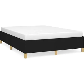 Postel Dvoulůžková postel 140x190 cm, imitace dřeva, černá