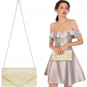 EdiBazzar kabelka psaníčko zlatá