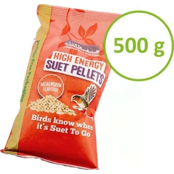 Krmivo pro ptáka Unipet International Ltd. Lojové peletky s moučnými červy Suet To Go 500 g