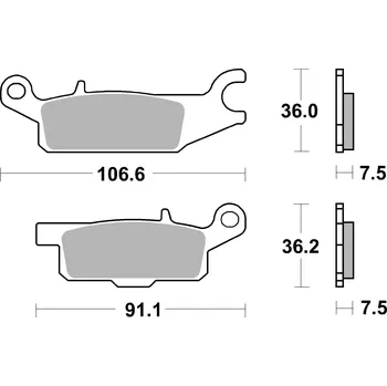 Brzdová destička Sada brzdových destiček, vždy 4 kusy v sadě BREMBO 07YA49SX
