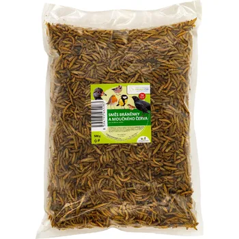 Krmivo pro ptáka Underground Food CZ Směs pro ptáky s bráněnkou a moučným červem 500 g