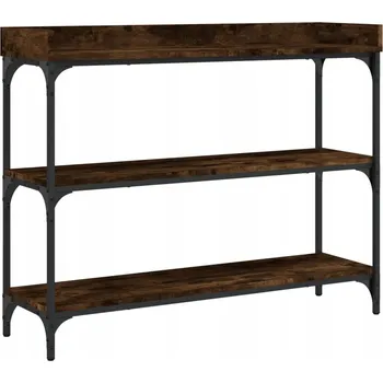 Konferenční stolek Konzolový stolek z dřevěného materiálu 100x30x80 cm, kouřový dub