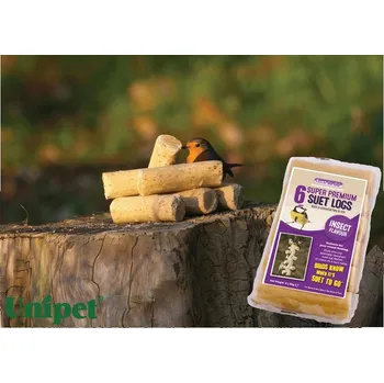 Krmivo pro ptáka Unipet International Ltd. Lojové válečky s hmyzem Suet To Go 6 ks 540 g
