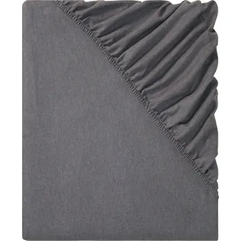 Prostěradlo LIVARNO home Napínací prostěradlo z jemného flanelu, 180-200 x 200 cm (tmavě šedá)
