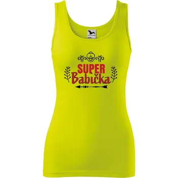 Dámské oblečení Dámské tílko s potiskem Super babička Velikost: 2XL, Barva: Limetková