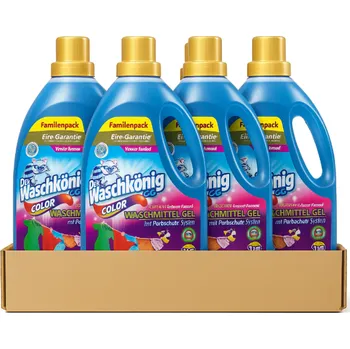 Prací gel Waschkönig Color gel na praní barevného prádla 4x3,305 l - VÝHODNÉ BALENÍ - originál z Německa