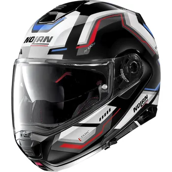 Helma na motorku Moto helma Nolan N100-5 Upwind Glossy Black N-Com 63