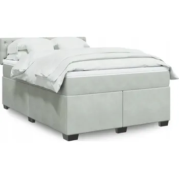 Postel Čalouněná dvoulůžková postel VidaXL 160x200 v odstínech šedé