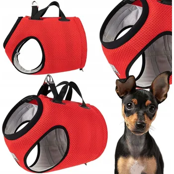 Postroj pro psa Atestované bezpečnostní postroje do auta pro psy Truelove Expedition červené XS