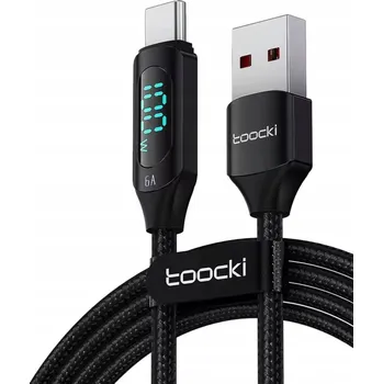 Datový kabel Kabel Toocki USB - USB Typ C 2 m černý