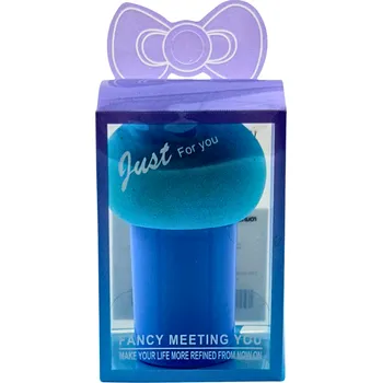 Make-up Make-up houbička s rukojetí modrá 27282-5