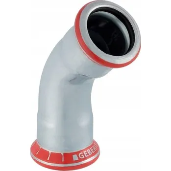 Vodovodní potrubí GEBERIT MAPRESS C-OCEL KOLENO 45° VNITŘNÍ ZÁVIT 28 mm