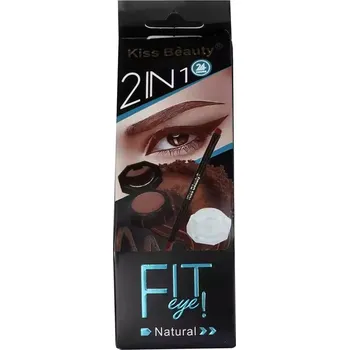 Tužka na obočí Kiss Beauty 2v1 Gel na obočí a oční linky, odolný, voděodolný, 5 g