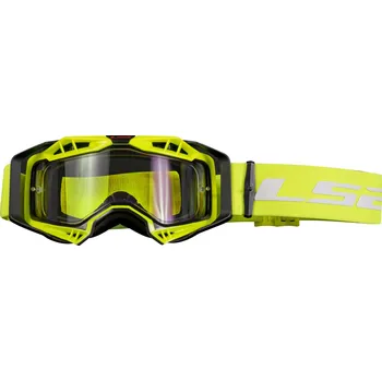 LS2 AURA ENDURO SERIES GOGGLE BLACK H-V YELLOW WITH CLEAR VISOR
