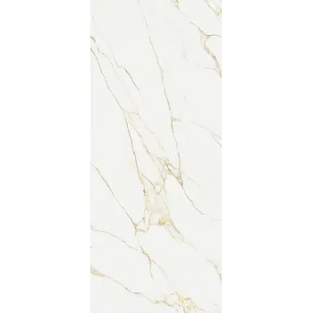 Dlažba Atelier Calacatta Gold Polished Rett. - dlaždice rektifikovaná 120x278 bílá lesk ATLLA14L