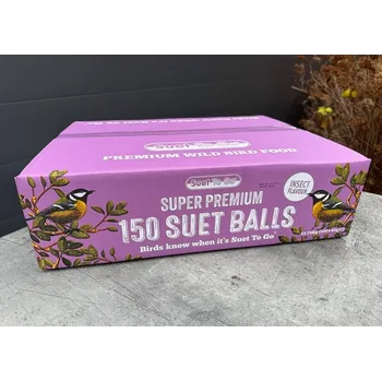 Krmivo pro ptáka Unipet International Ltd. Lojové koule s hmyzem Suet To Go 150 ks 12,75 kg